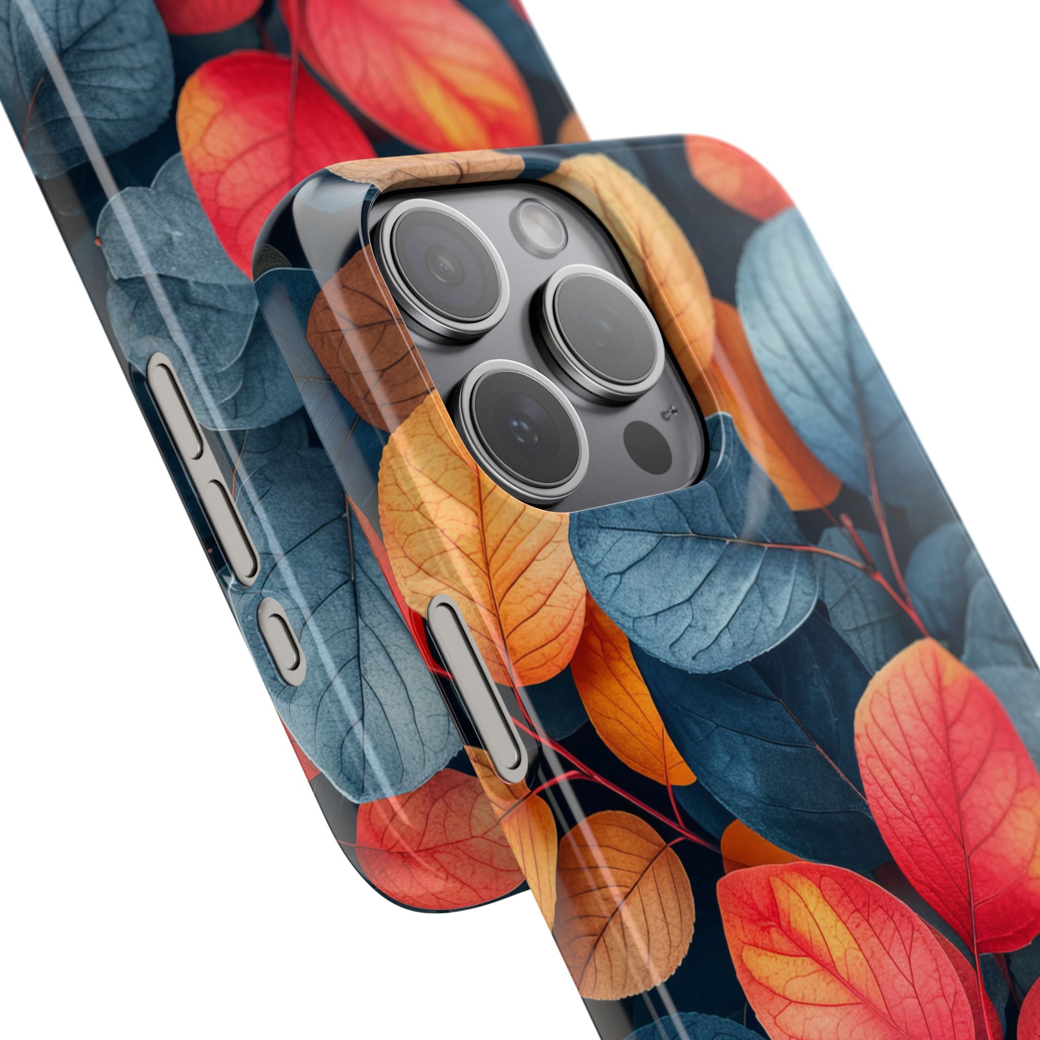 Vibrant Nature Leaves - Slim iPhone 15 Phone Case