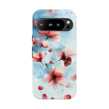 Pink Blossom Drift Google Pixel 9 Pro Case - Tough