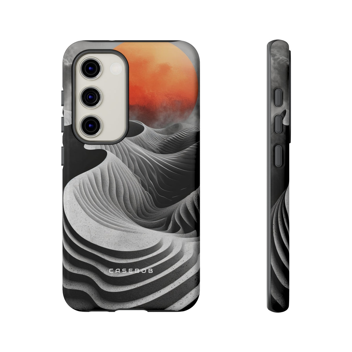 Orange Moon Illusion - Protective Phone Case