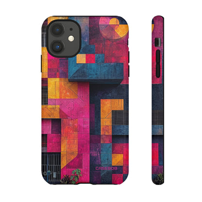 Electric Geometric Vibes - Protective Phone Case