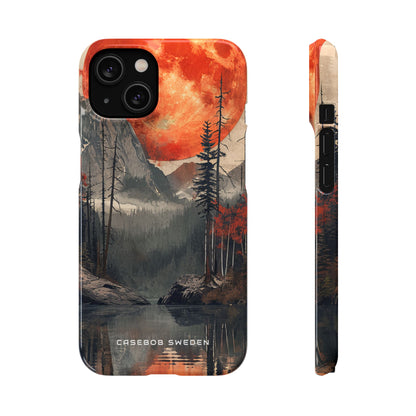 Celestial Glow Over Reflective Landscape iPhone 14 - Slim Phone Case