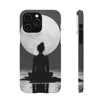 Zen Serenity Moon Reflection iPhone 14 - Slim Phone Case