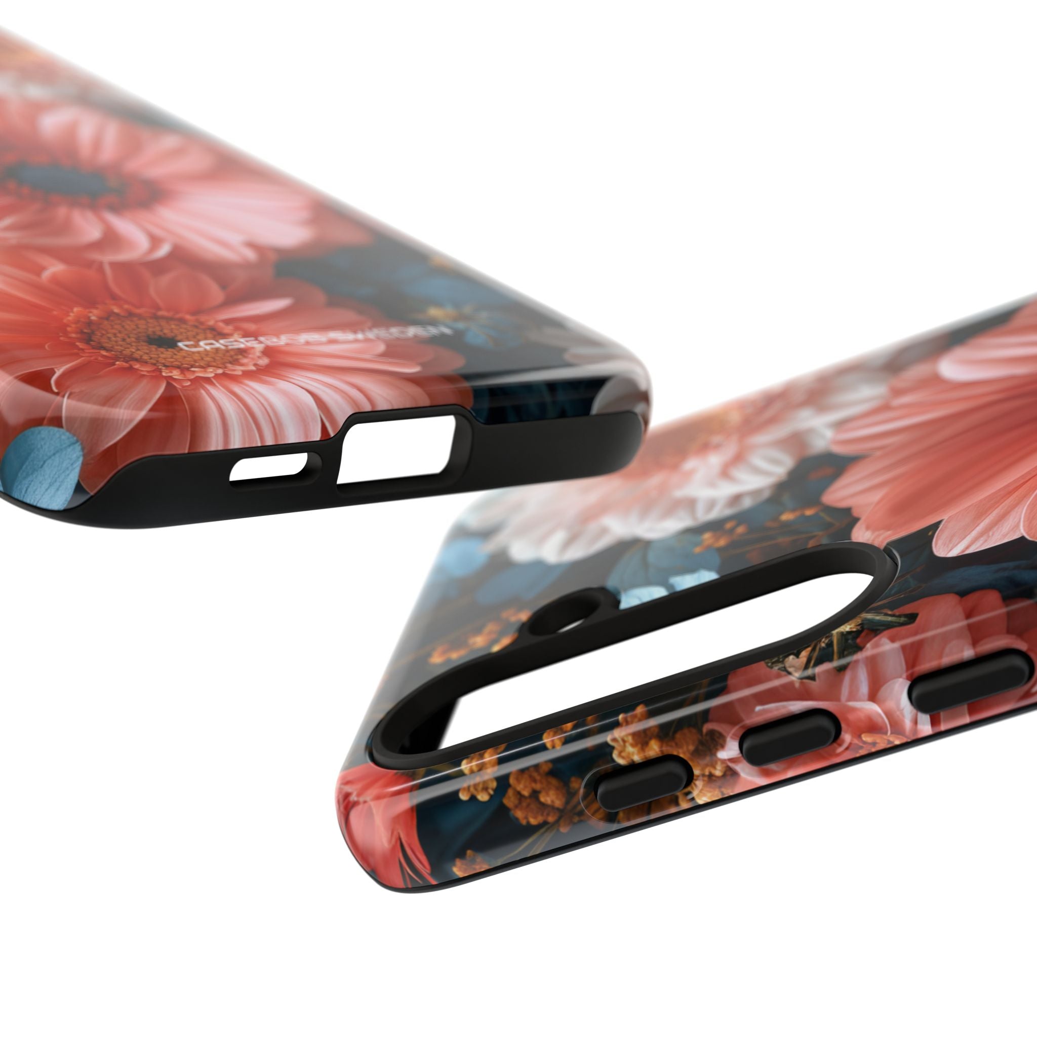 Coral Teal Blooms - Tough Samsung S24 Phone Case