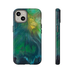 Beryll Green Ink Art iPhone Case (Protective) iPhone 14 Glossy Phone Case