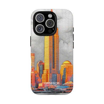 Lebendige Stadtskyline iPhone 16 - Robust