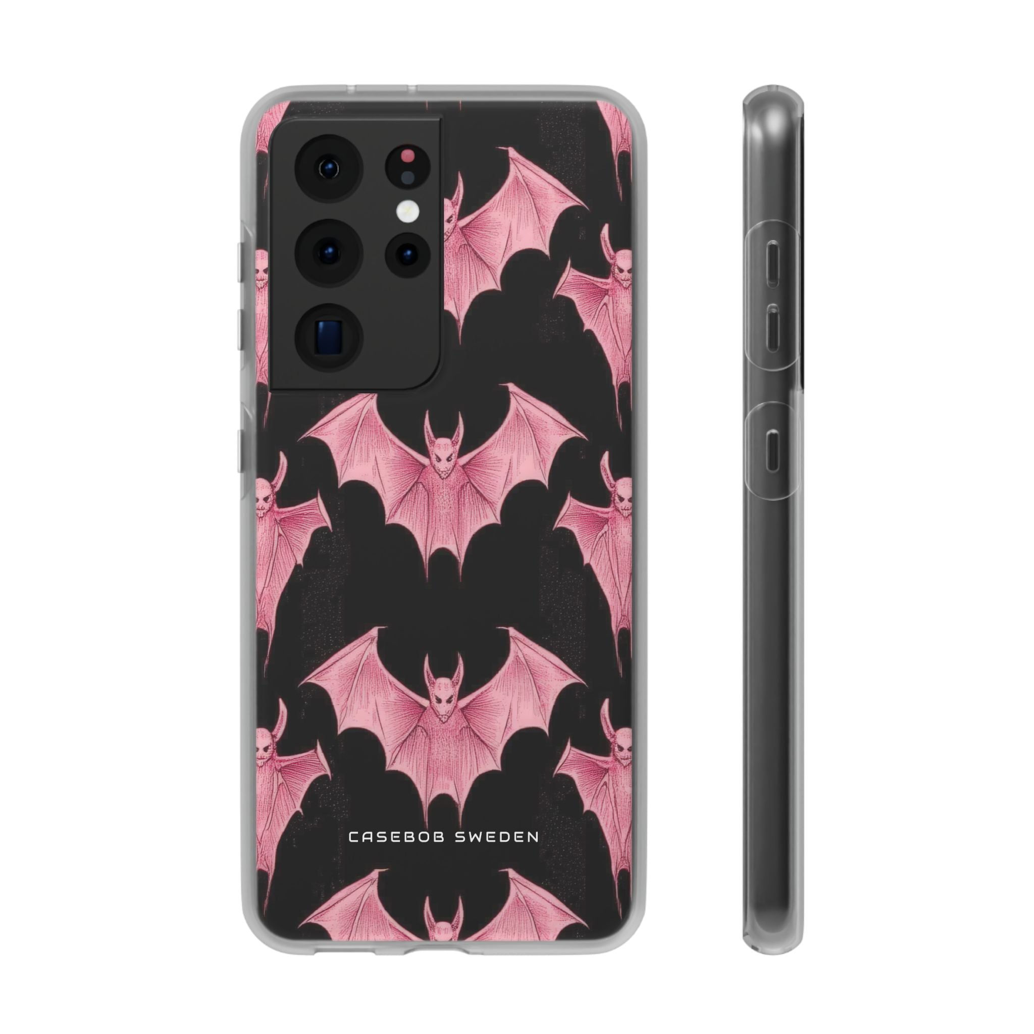 Gothic Pink Bats Aflame Samsung S21 - Flexi Phone Case