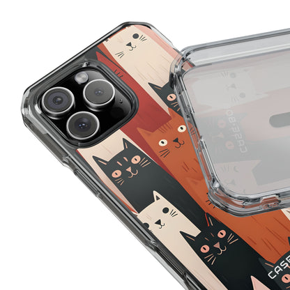 Elongated Cats Black iPhone 16 Pro Max Case - Impact