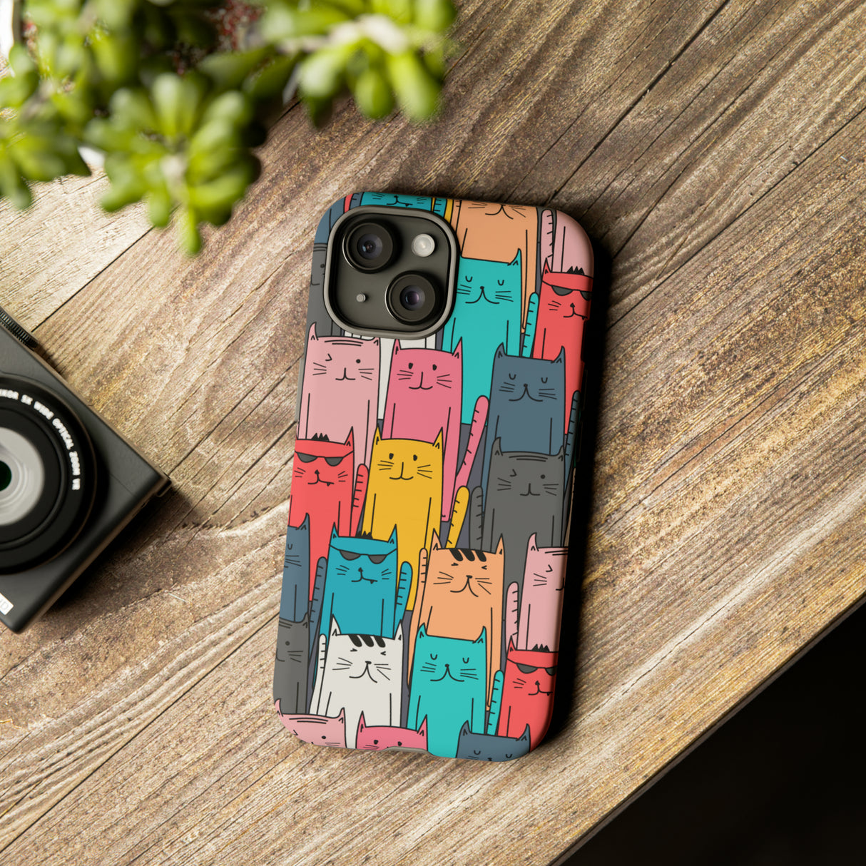 Colorful Cats - Protective Phone Case