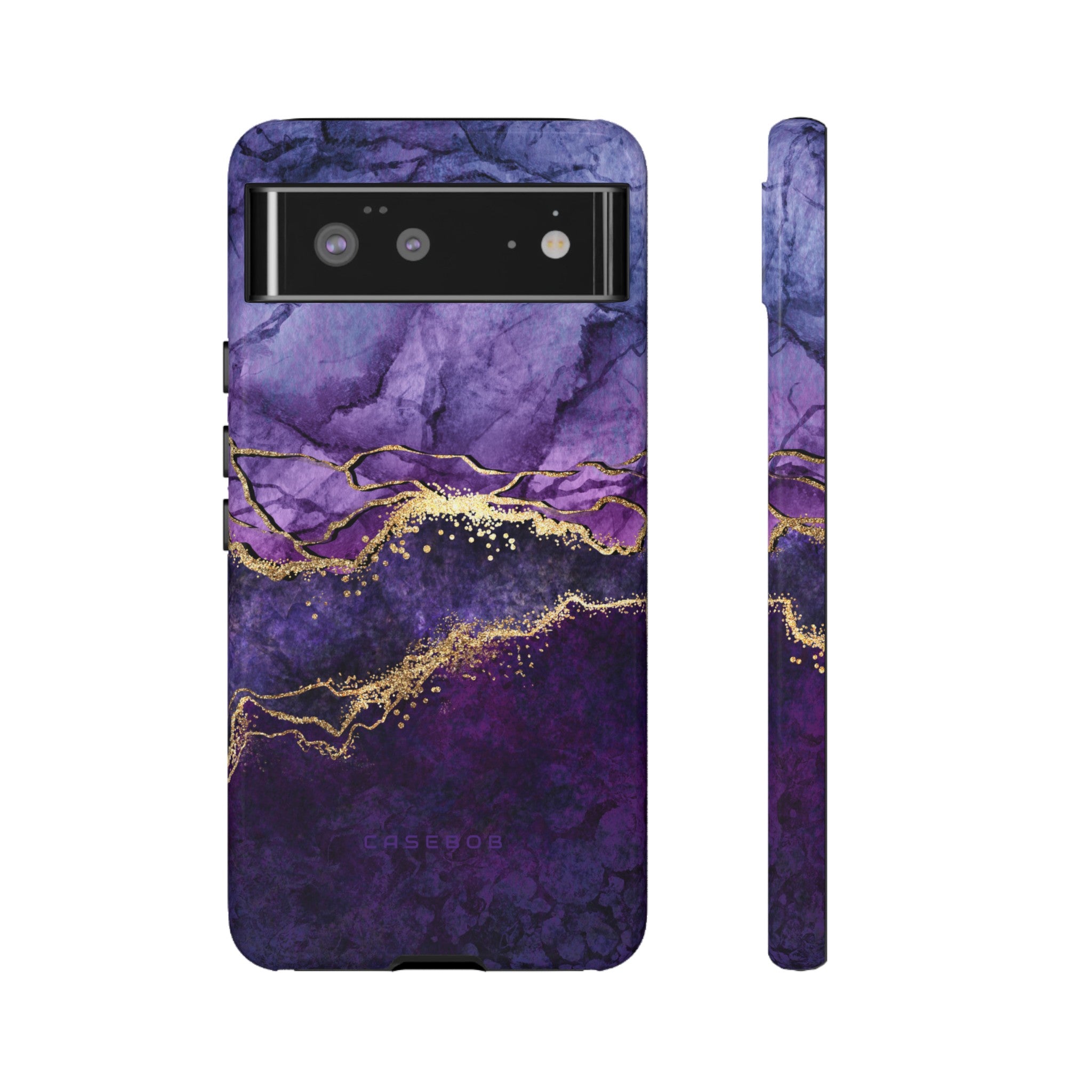 Purple Blue Marble - Protective Phone Case