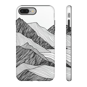 Abstract Mountain Line Art - Protective Phone Case