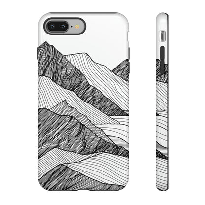 Abstract Mountain Line Art - Protective Phone Case