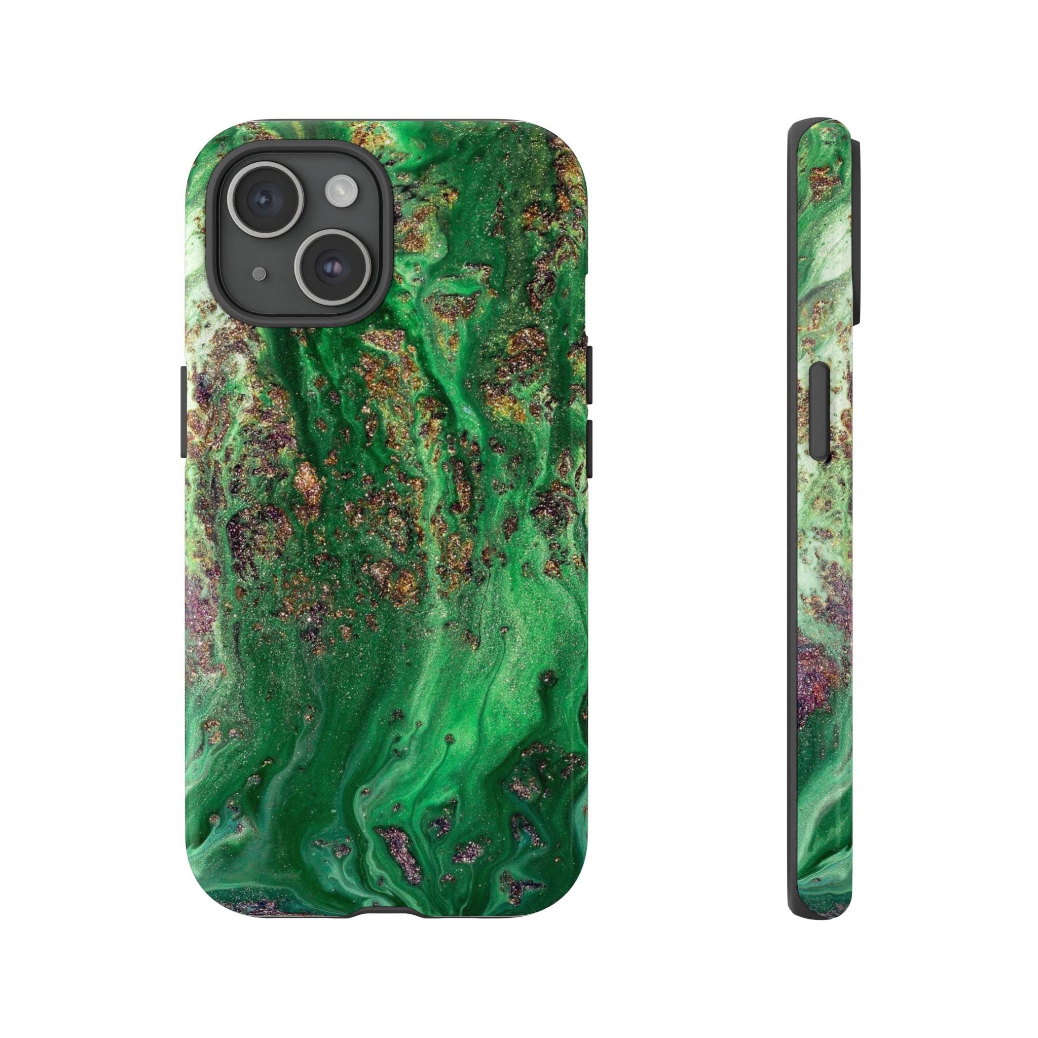 Green Sparkle Ink Art - Protective Phone Case