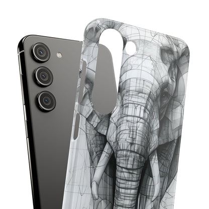 Elephant Line Geometry Samsung S23 - Slim Phone Case