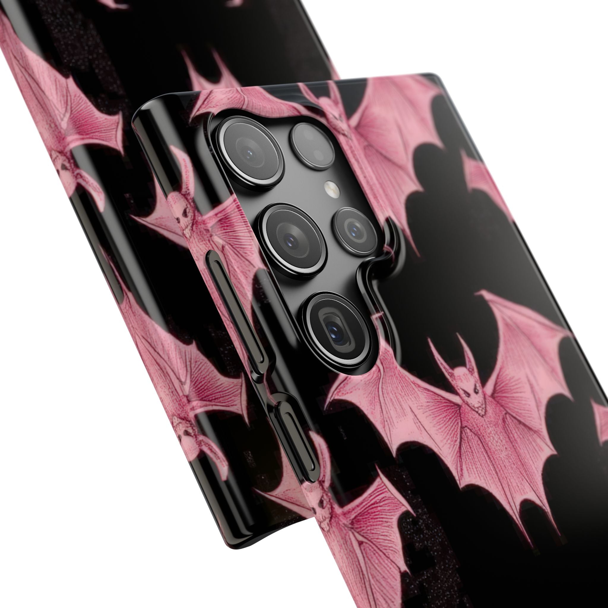 Gothic Pink Bats Aflame Samsung S23 - Slim Phone Case