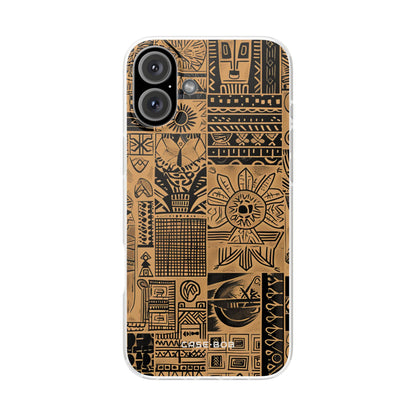 Tribal Faces iPhone 16 Plus Case - Soft
