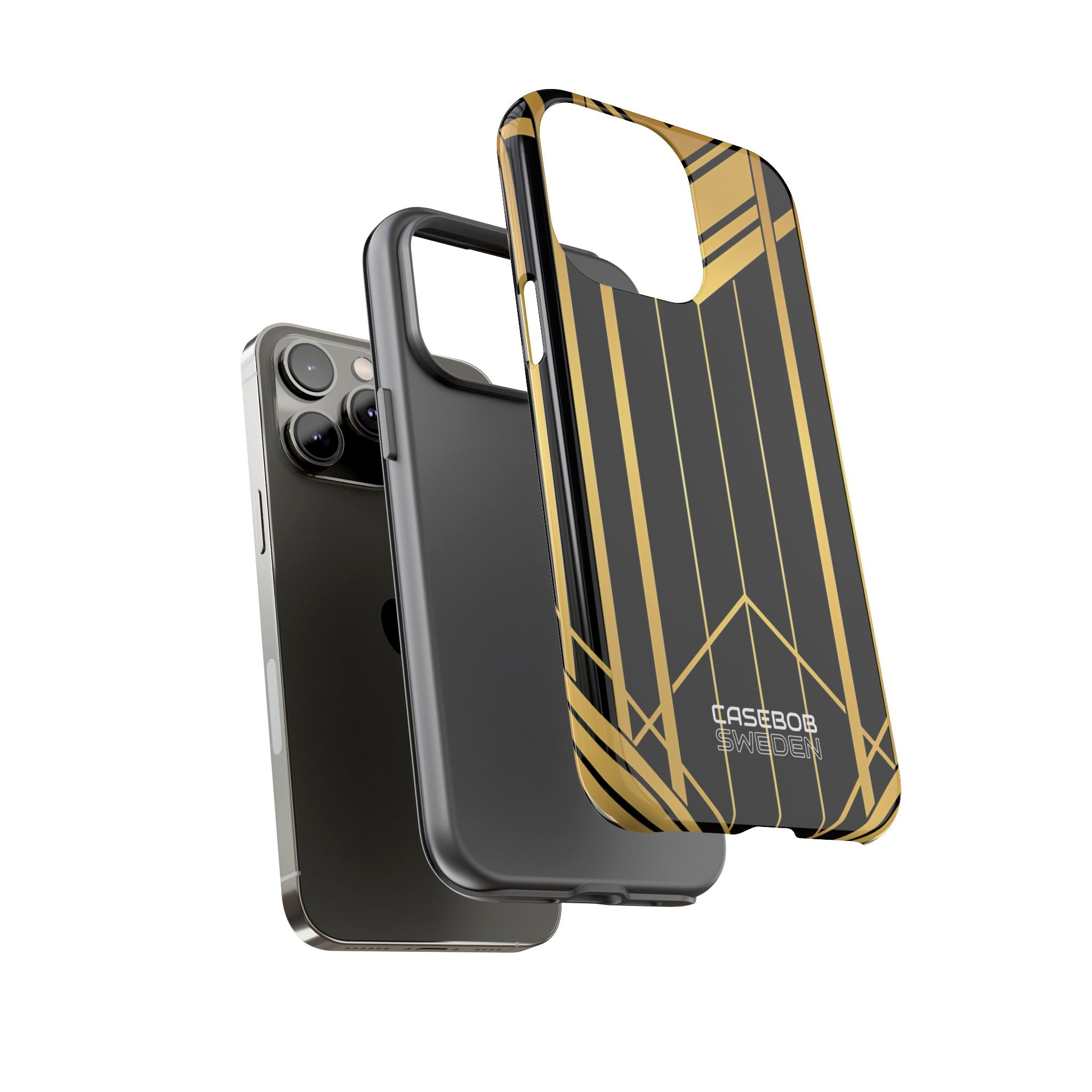 Golden Geometric Symphony iPhone 14 - Tough