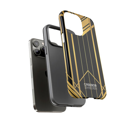 Golden Geometric Symphony iPhone 14 - Tough