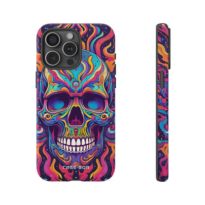 Flaming Skull iPhone 15 Pro Max Case - Tough