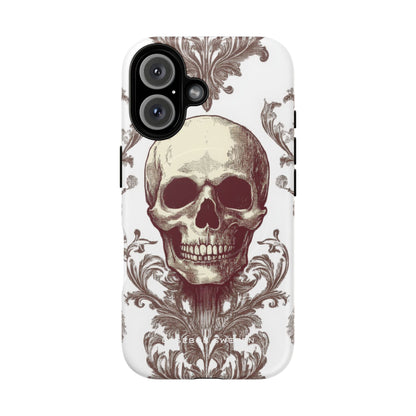 Gothic Skulls and Ornate Foliage iPhone 16 | Tough+ Phone Case