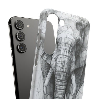 Elephant Line Geometry Samsung S23 - Slim Phone Case