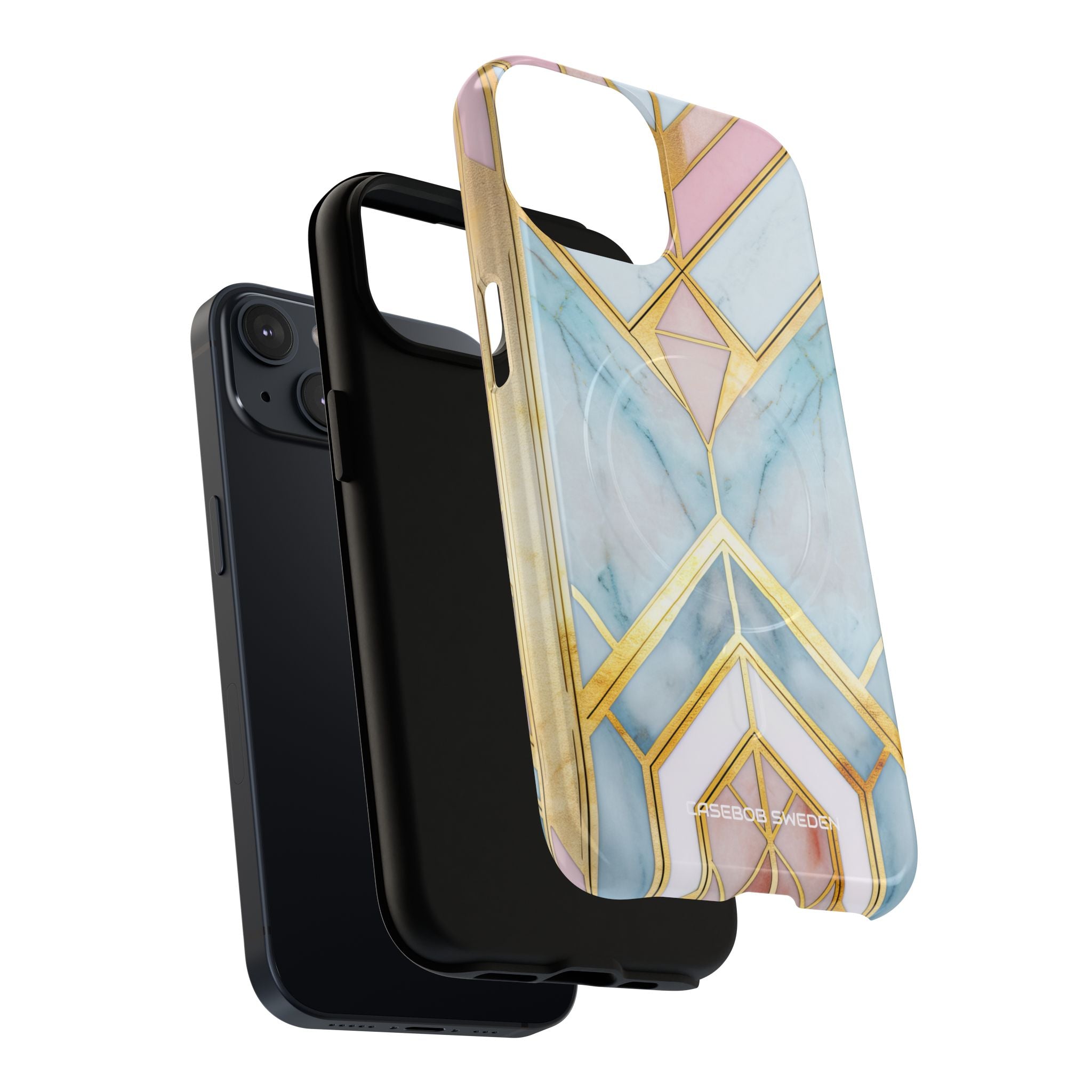 Gold Pink Art Deco - Tough + MagSafe® iPhone 14 Phone Case