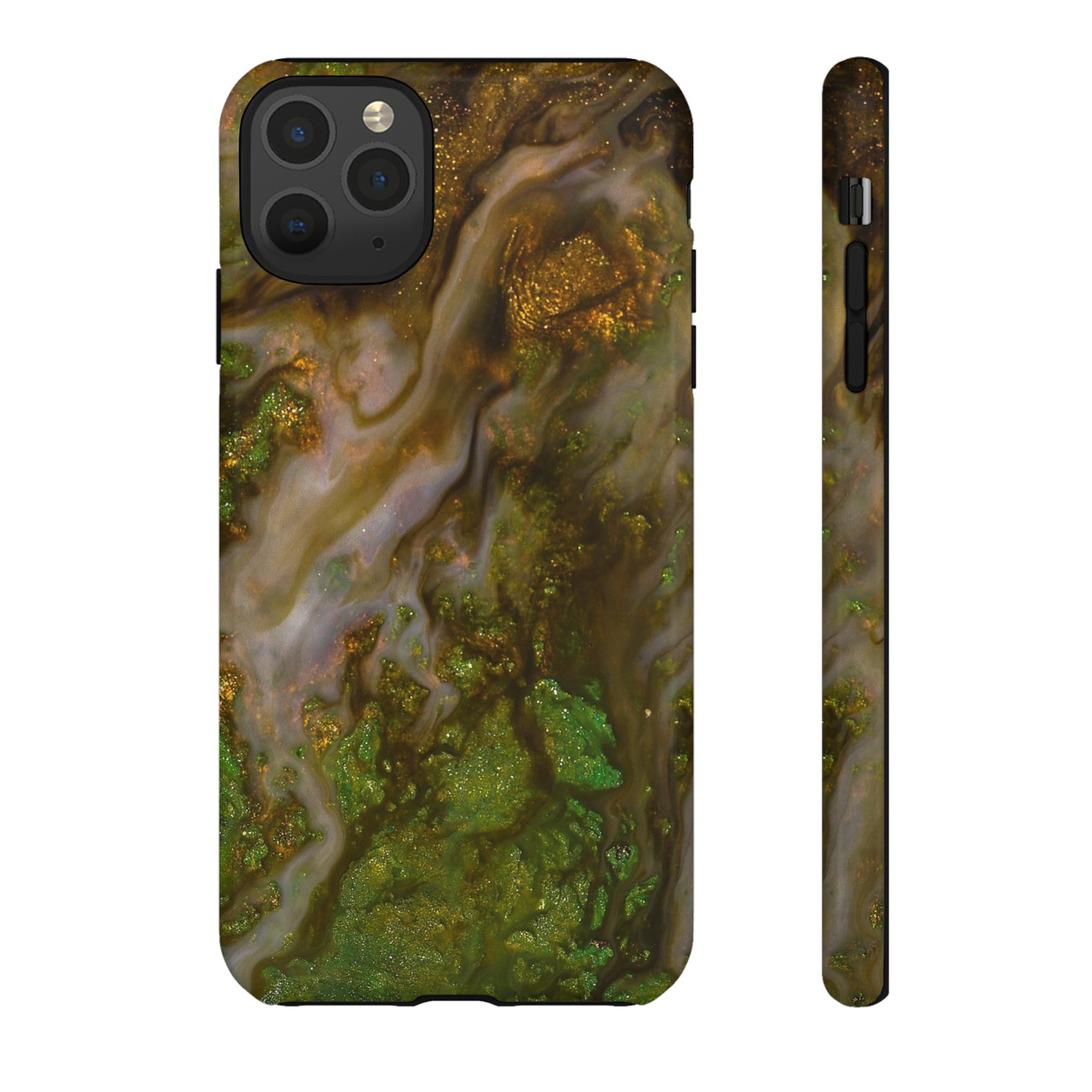 Smaragd Green Ink Art - Protective Phone Case