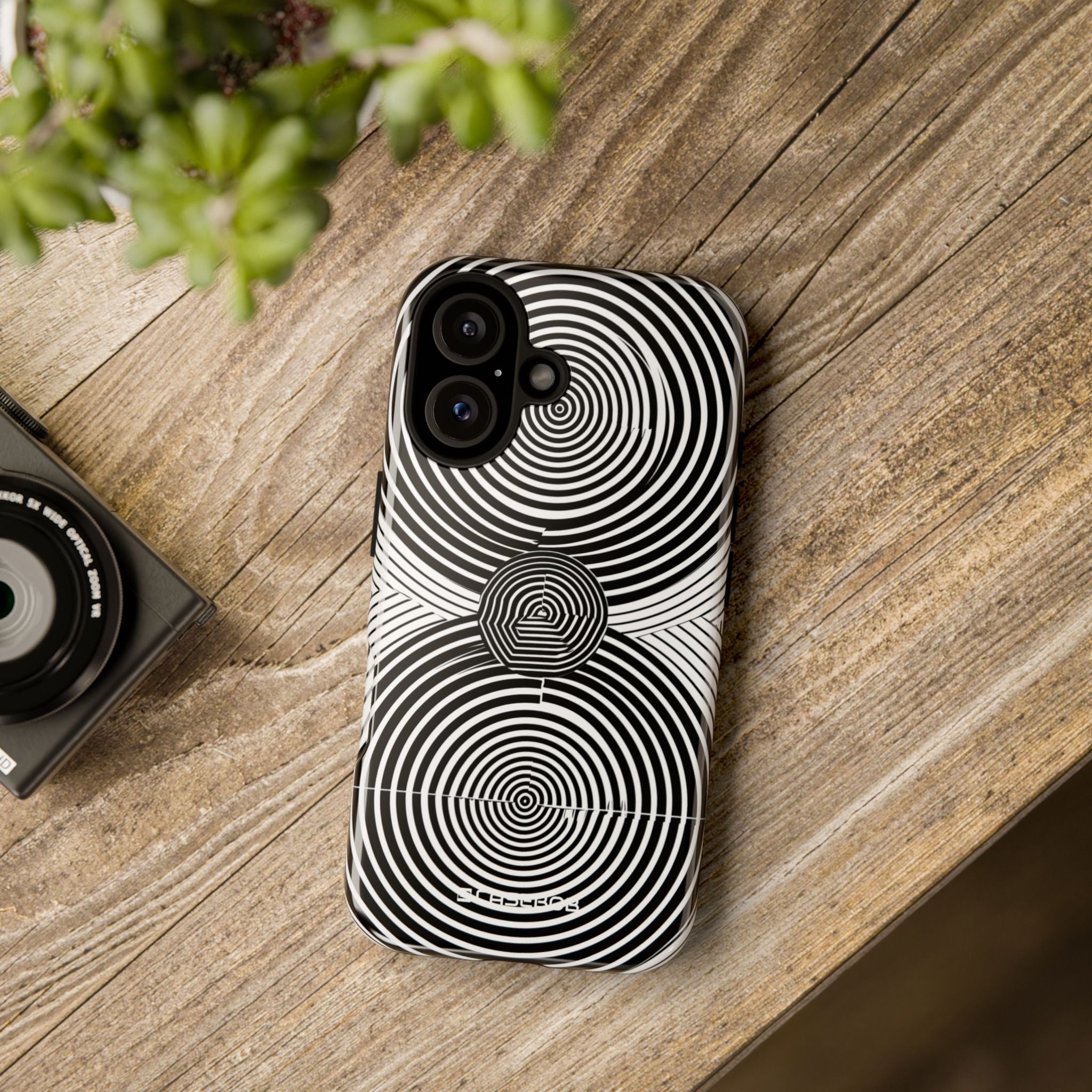 Dynamic Depth: Black and White Op-Art - for iPhone 16