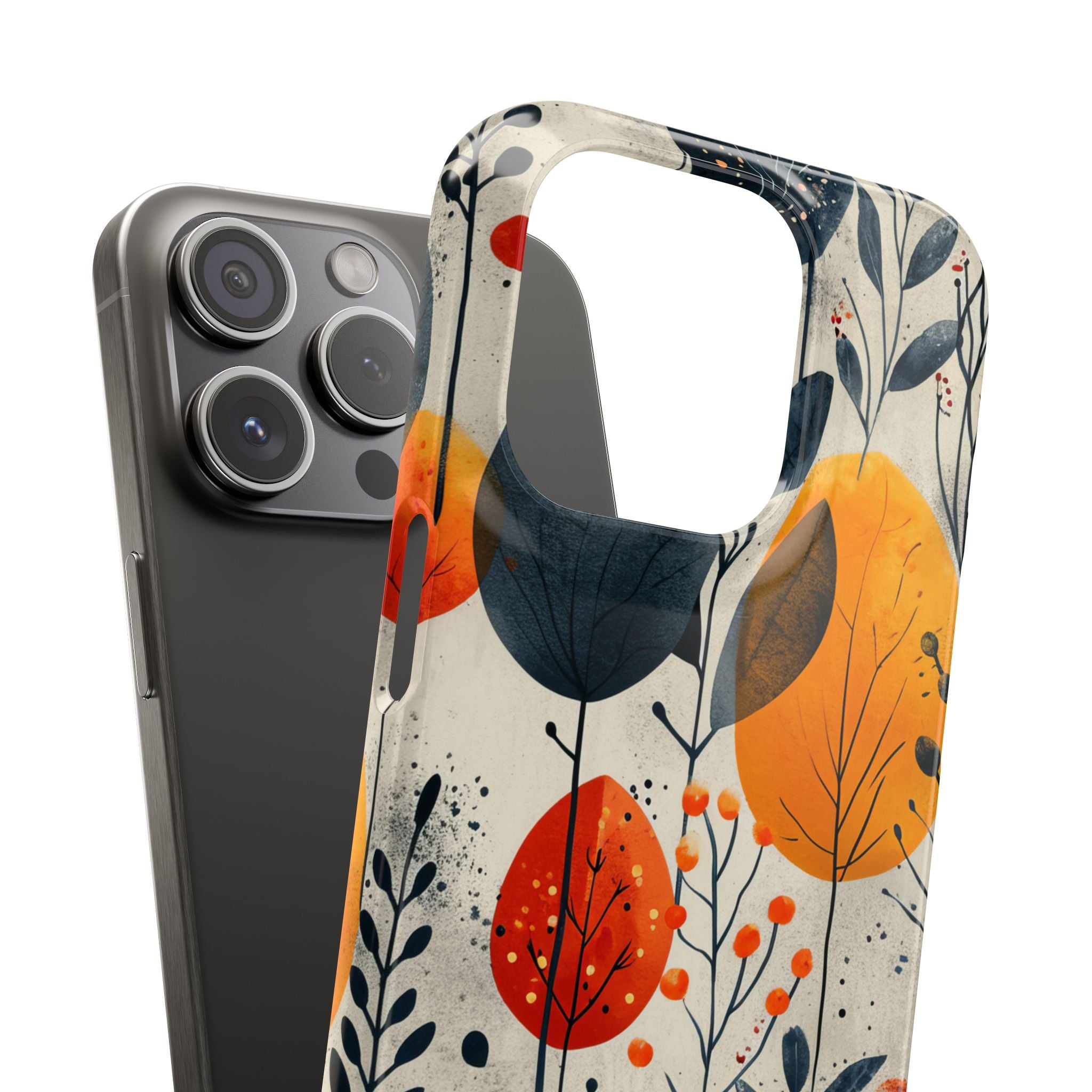 Vibrant Leaf Harmony iPhone 15 - Slim Phone Case