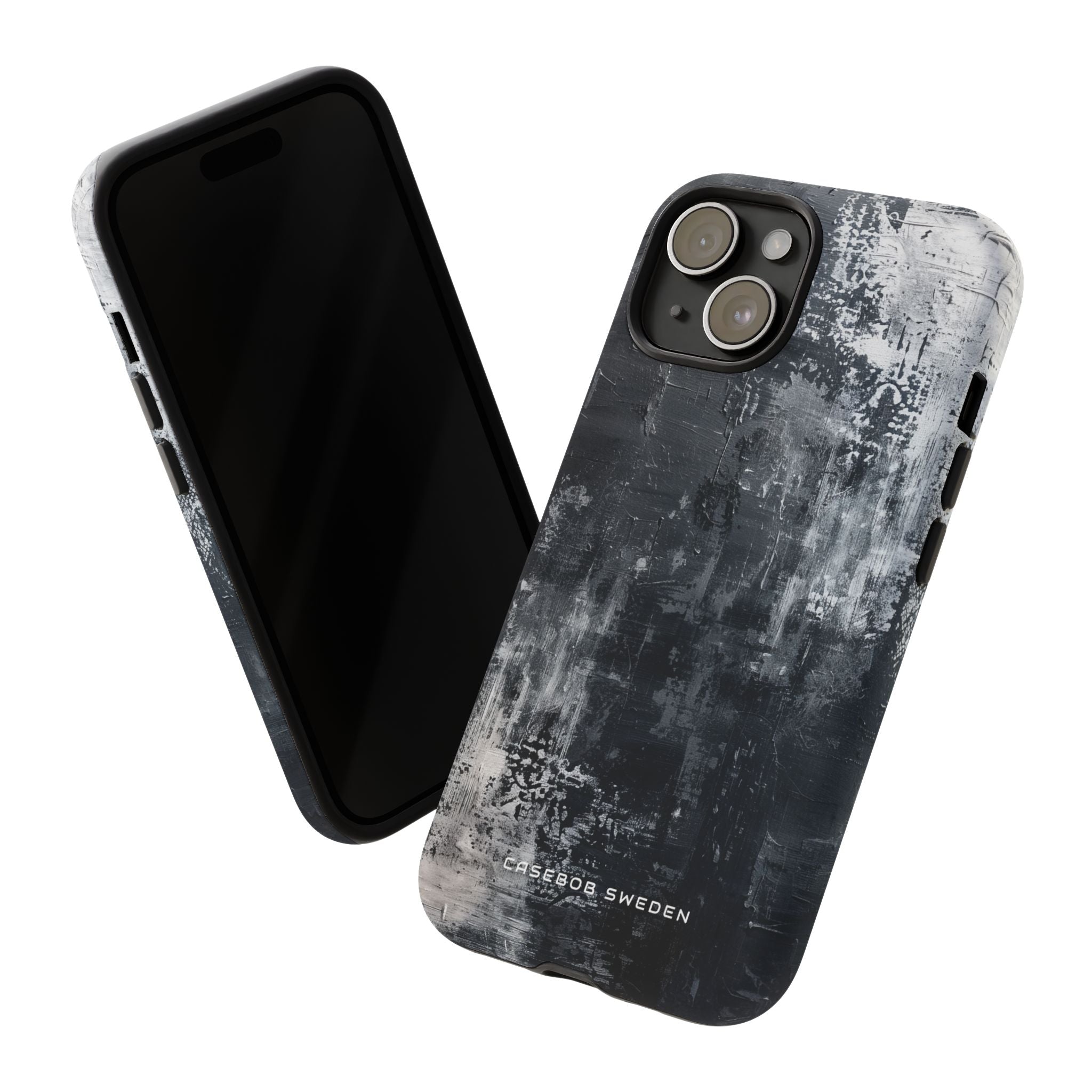 Textured Monochrome Blossom iPhone 15 - Tough Phone Case