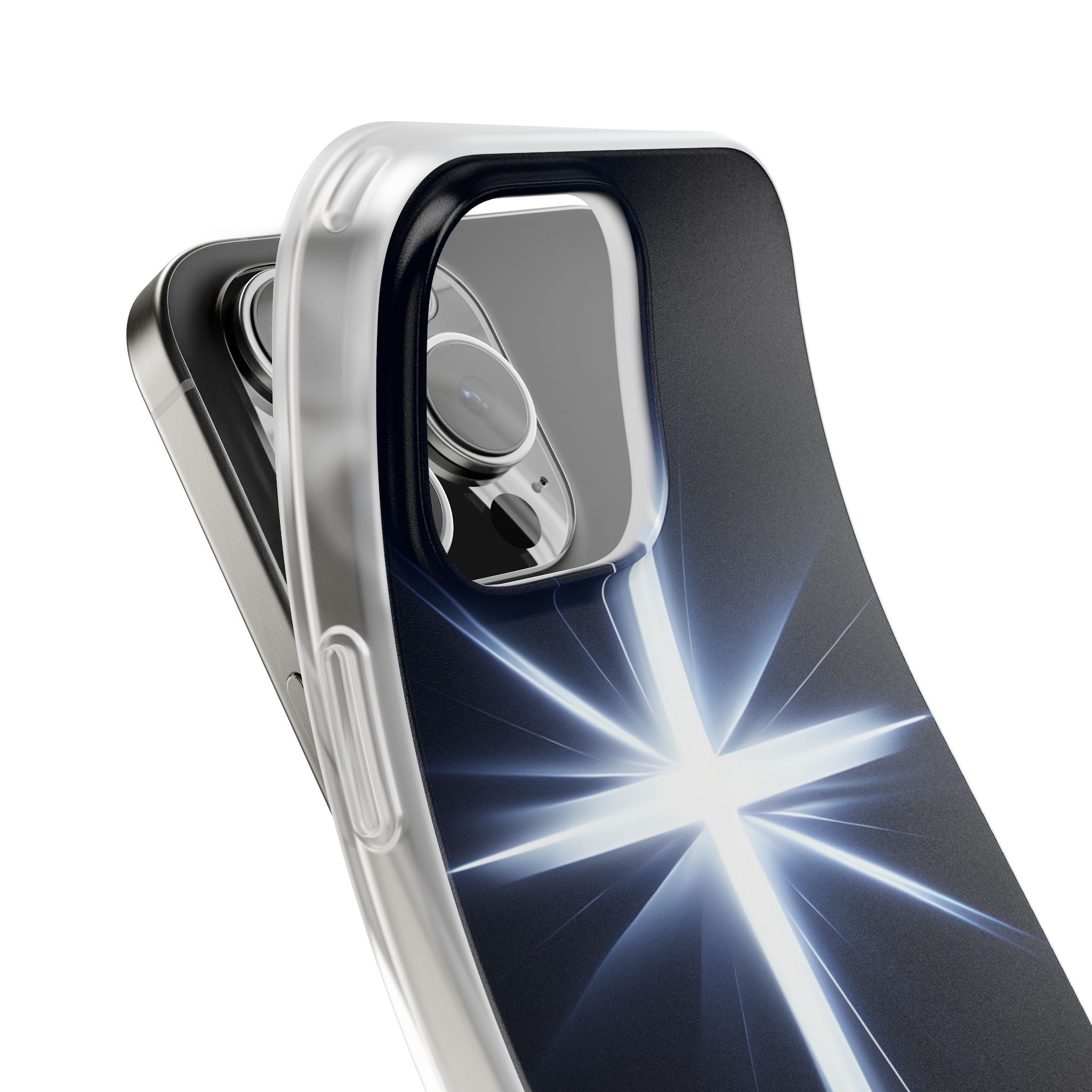 Glowing Crossburst iPhone 16 Pro Max Case - Soft