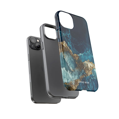 Jagged Gold Split iPhone 14 Plus Case - Tough