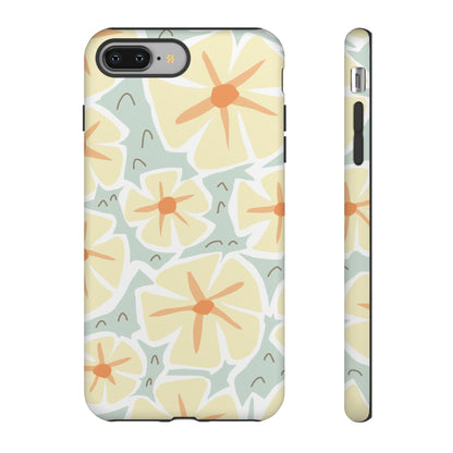 Pastel Yellow Happy Flower iPhone Case (Protective) iPhone 8 Plus Matte Phone Case