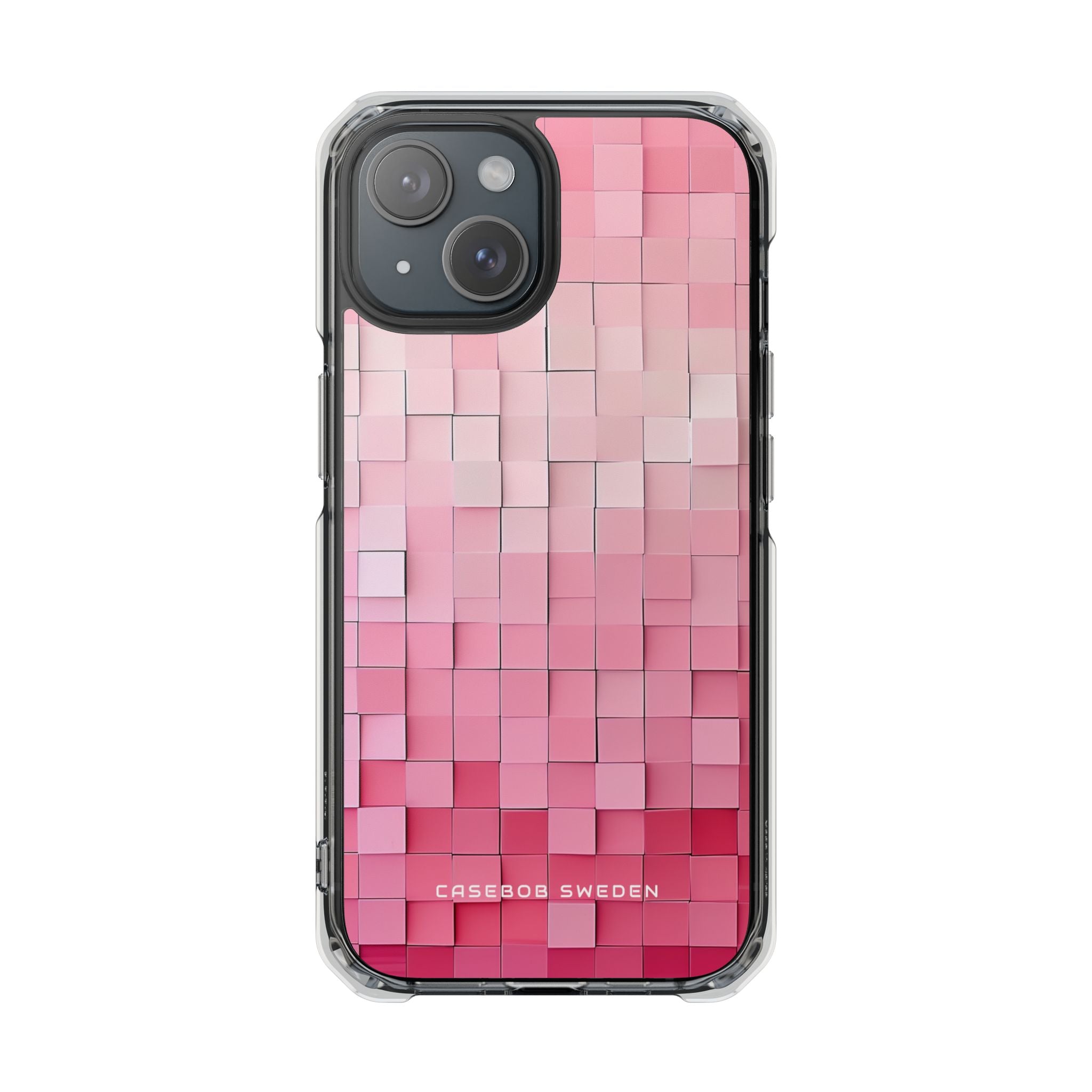 Gradient Pink Mosaic iPhone 15 - Transparente, stoßfeste Handyhülle