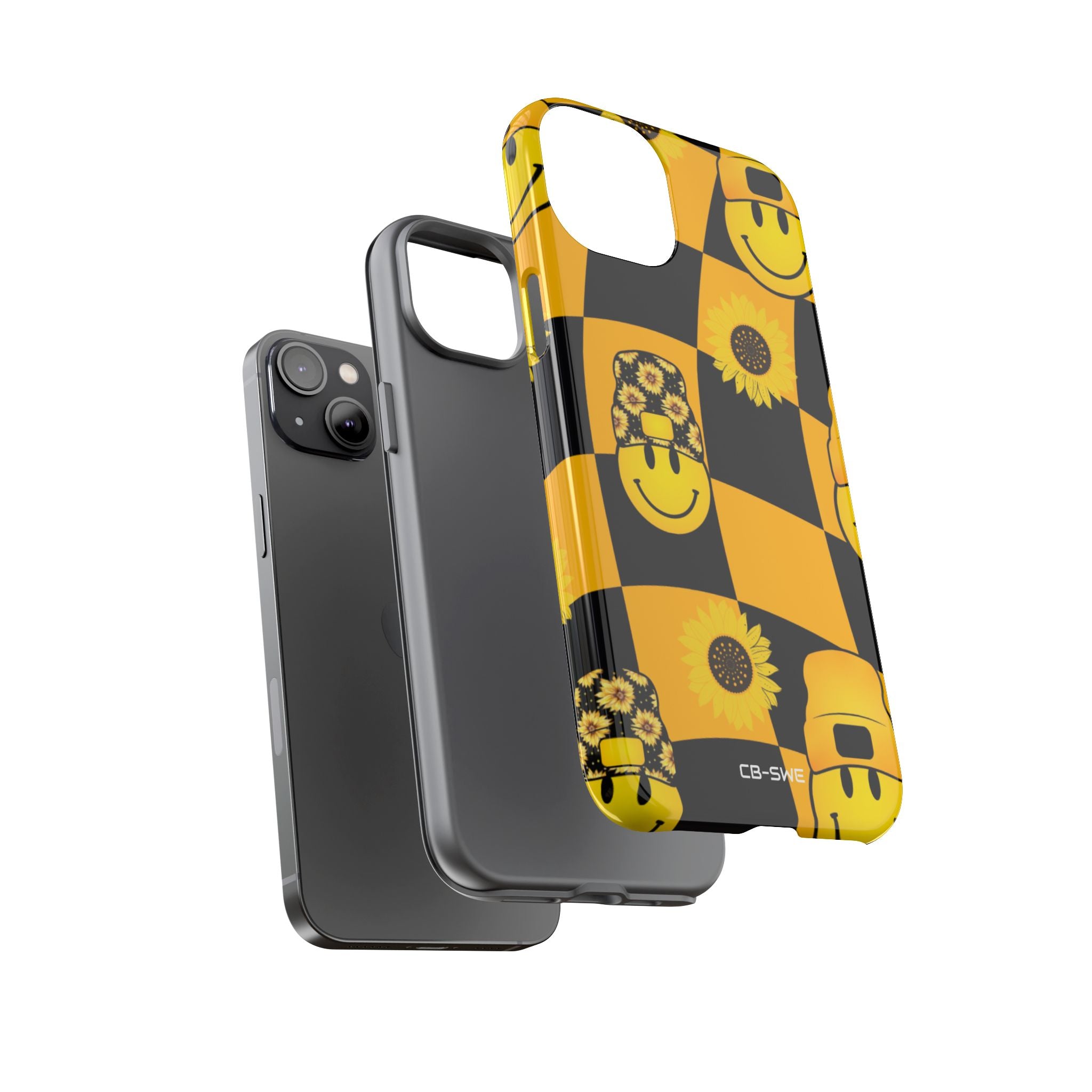 Joyful Checkered Smiles - iPhone Case