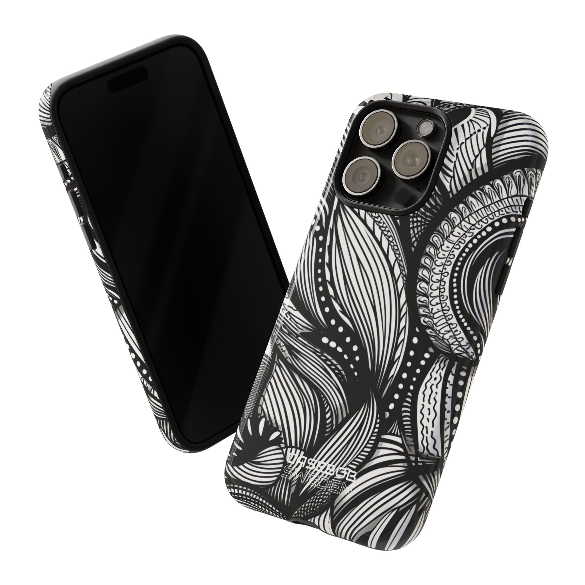 Flowing Ink Lines iPhone 15 – Robust