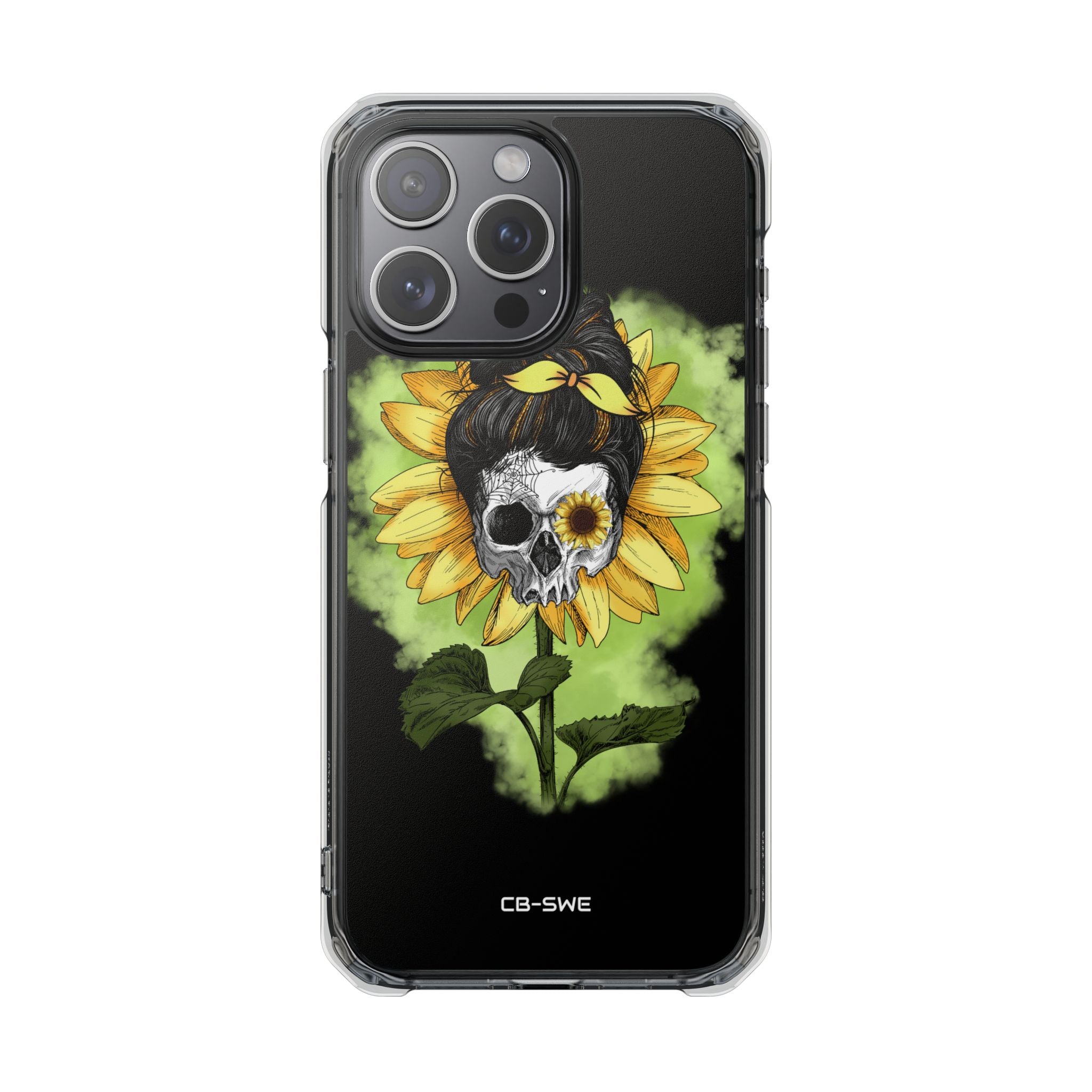 Sunflower Skull Fusion iPhone Case - Impact