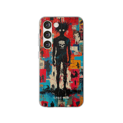 Spiky Skull Silhouette Samsung S23 Case - Soft