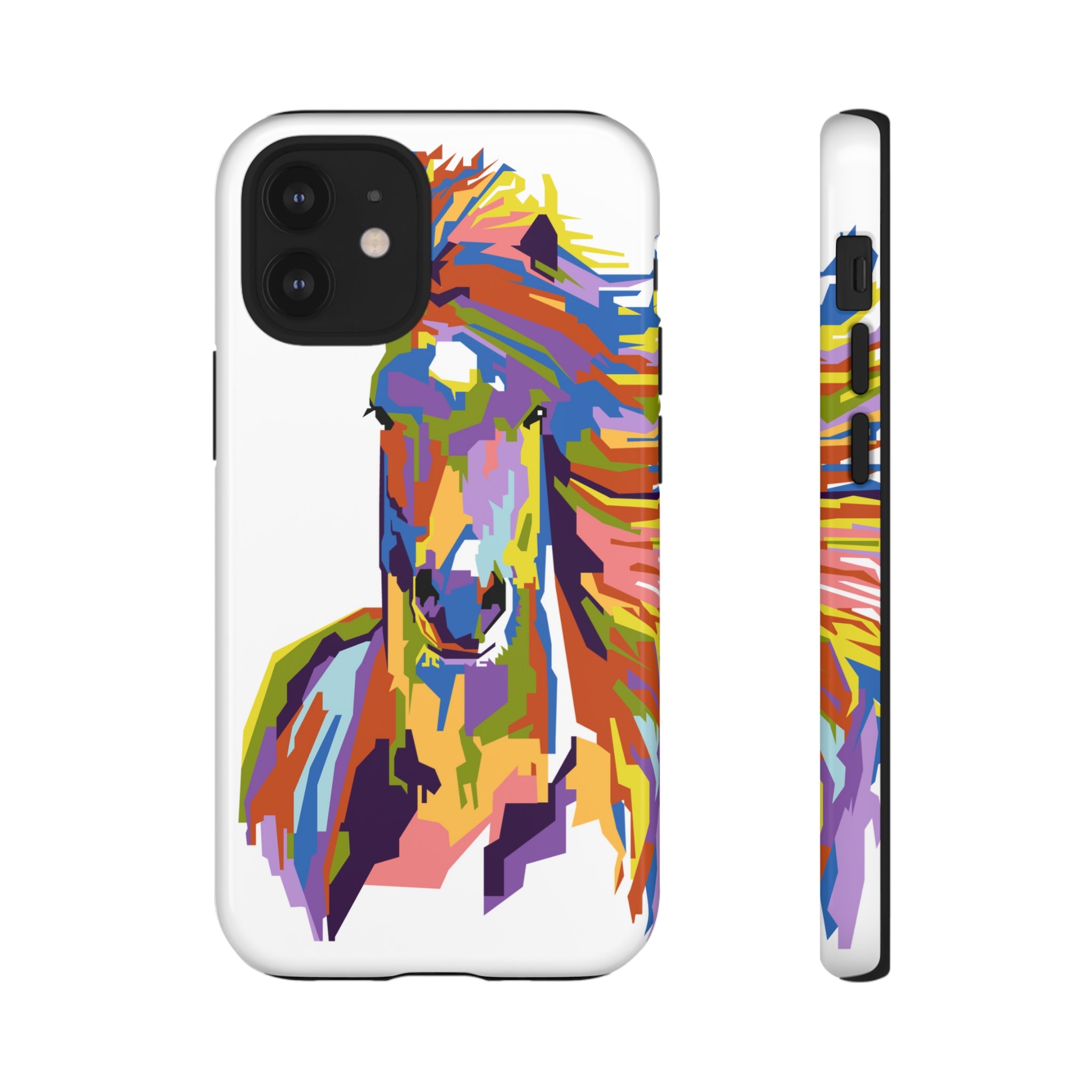 Horse Abstract Art iPhone Case (Protective) iPhone 12 Mini Glossy Phone Case