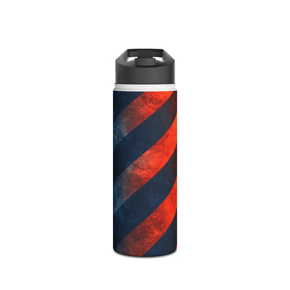 Diagonal Stripes Blaze - Stainless Steel Water Bottle