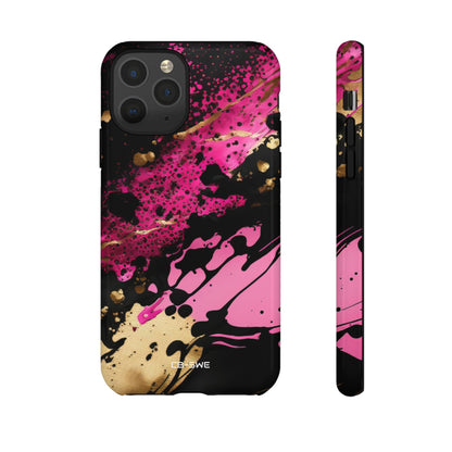 Dynamic Splatter Elegance - iPhone Case