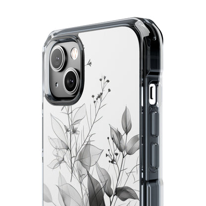 Veined Leaves Gray iPhone 14 Plus Case - Impact