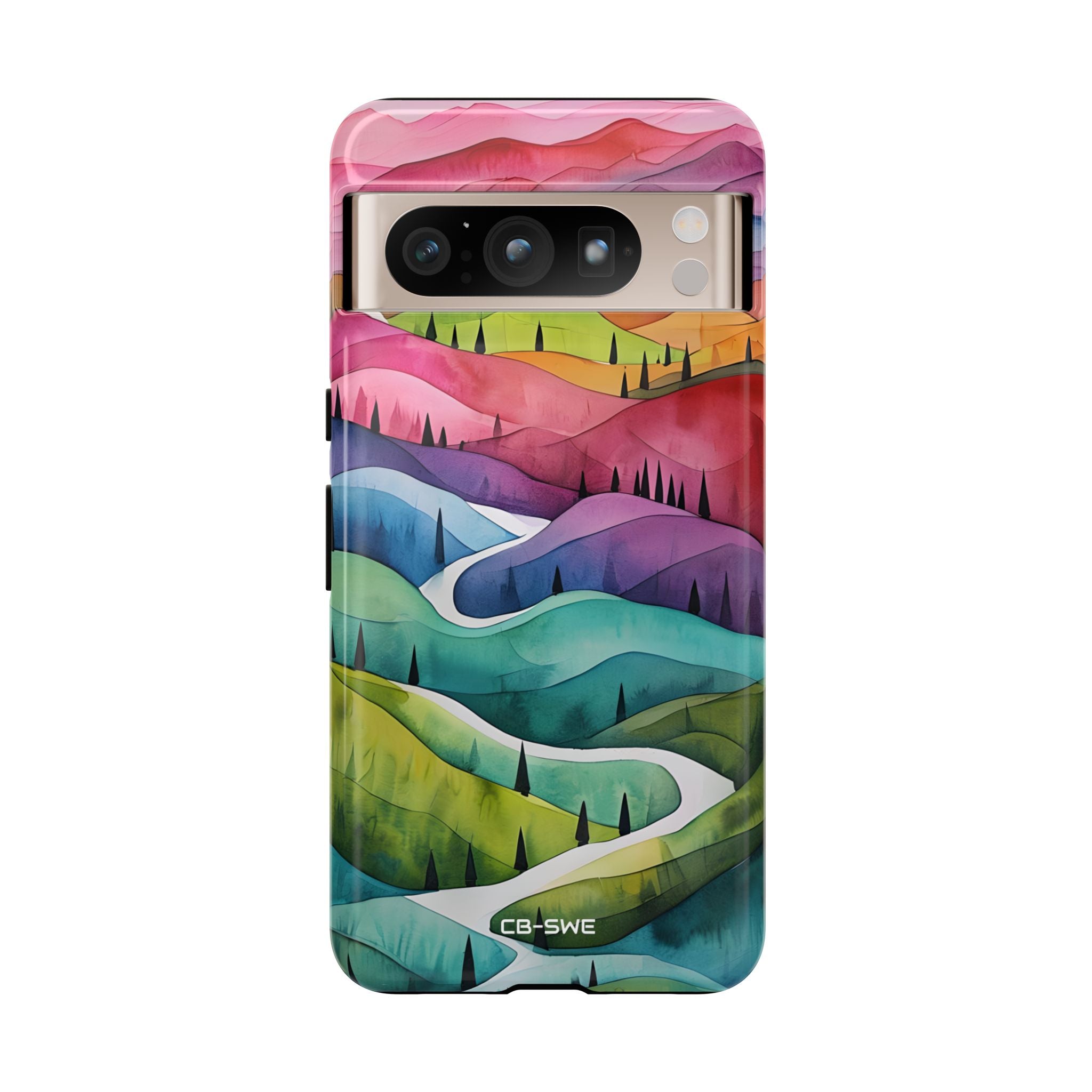 Whimsical Colorful Valleys - Google Pixel Case