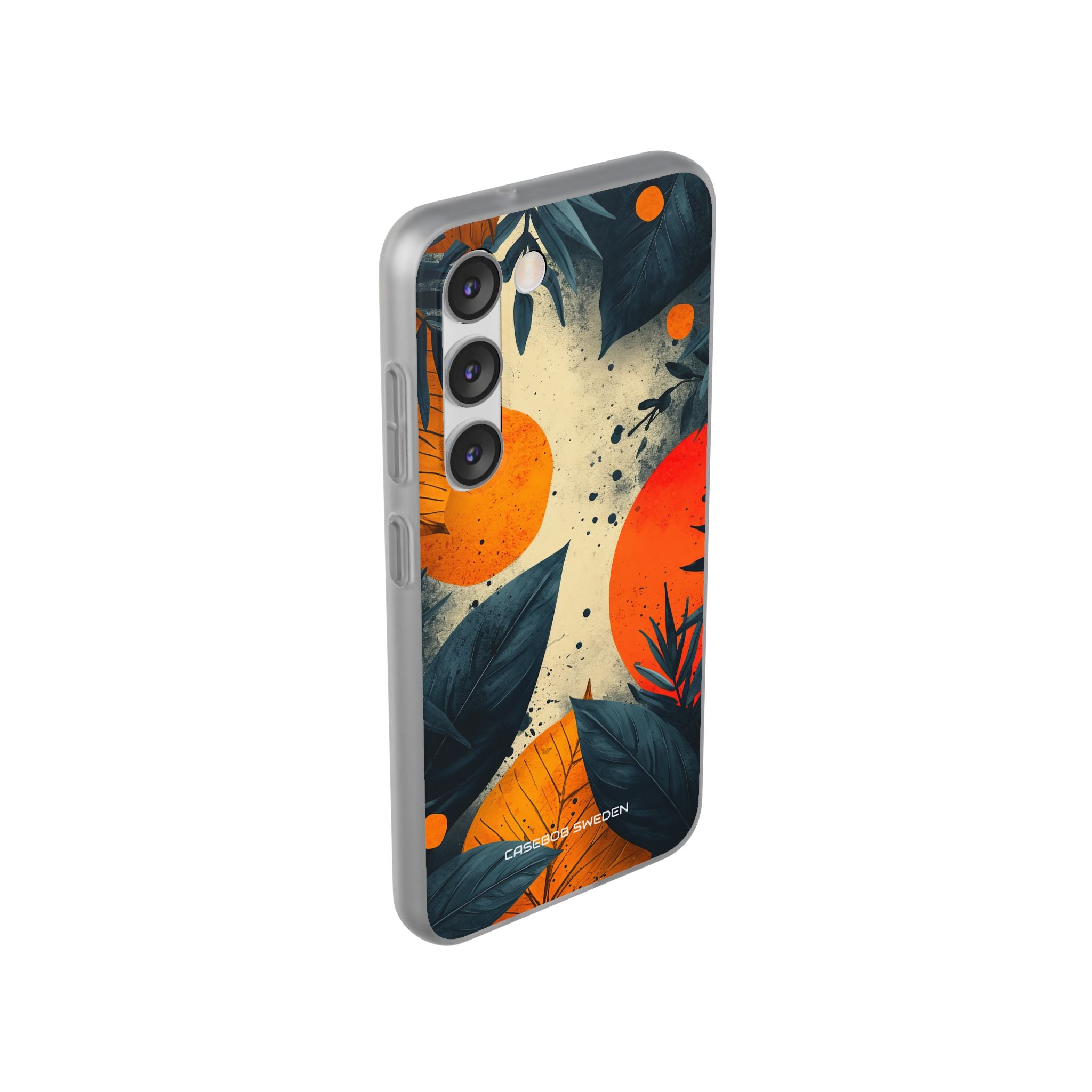 Tropical Blue Leaves - Flexi Samsung S23 Phone Case