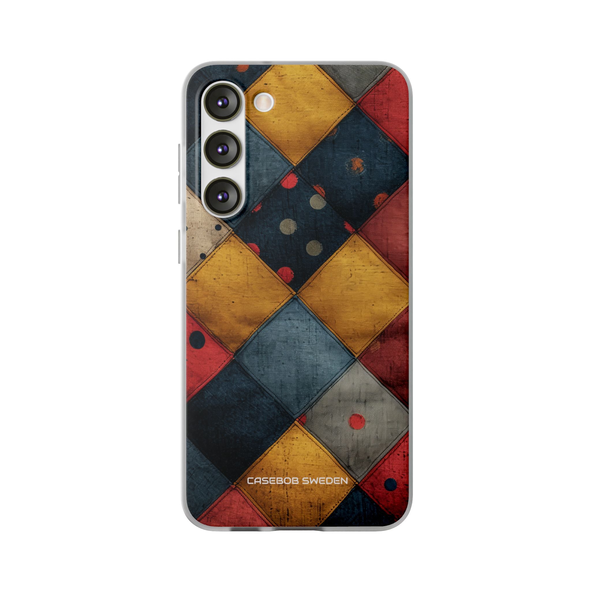 Blue Red Patchwork - Flexi Samsung S23 Phone Case