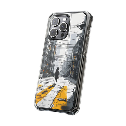 Urban Noir Streetscape iPhone 15 - Clear Impact Phone Case