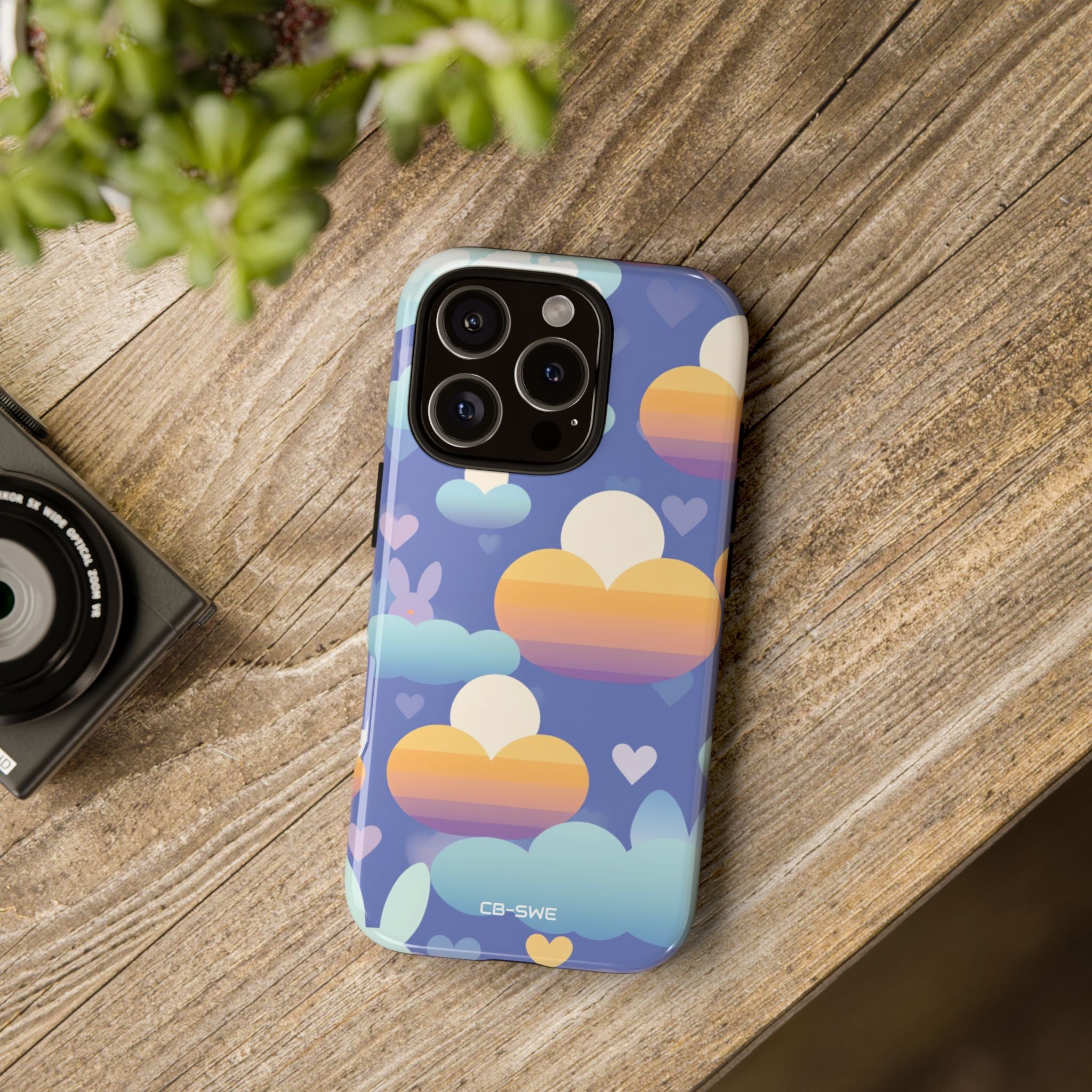 Bunnies Dance Among Clouds - iPhone Case