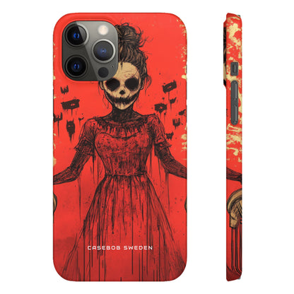 Haunting Scarlet Descent iPhone 12 - Slim Phone Case