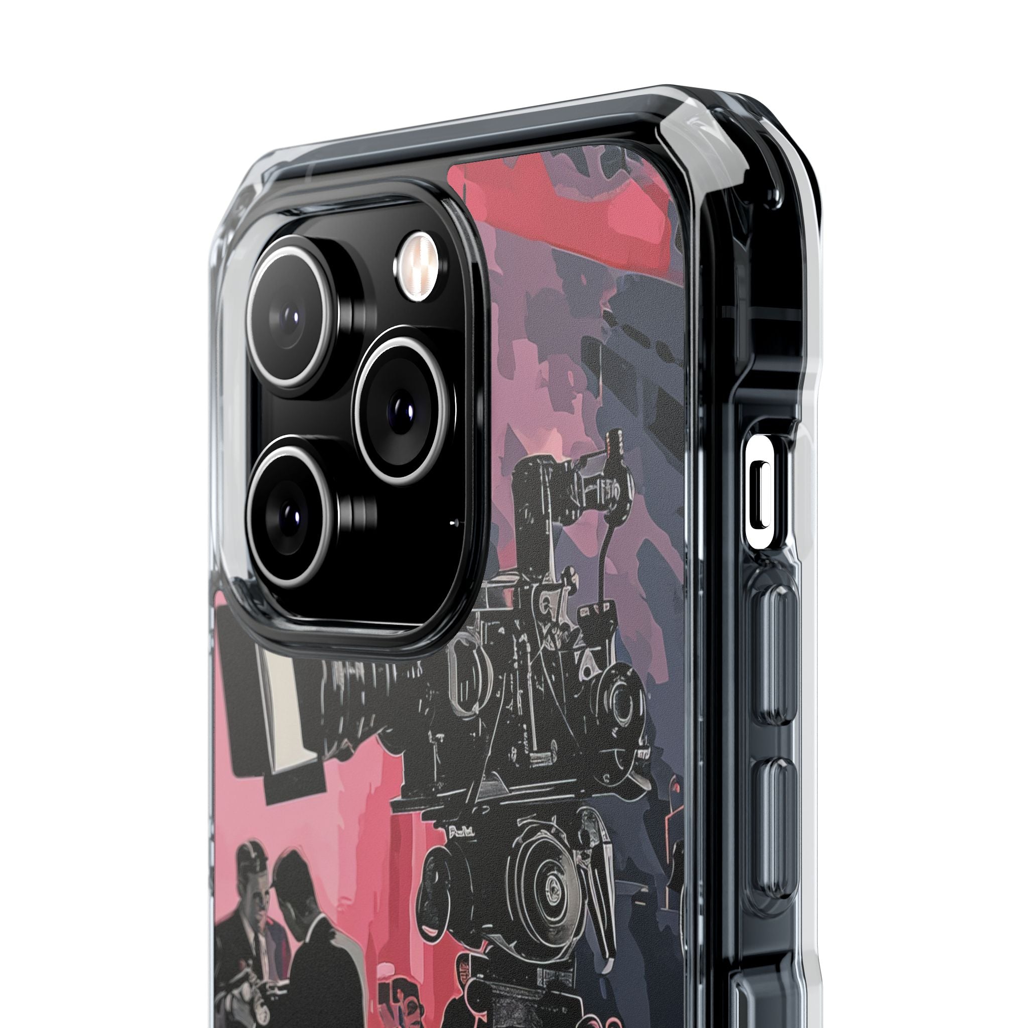 Retro Cinematic Spotlight iPhone 14 - Clear Impact Phone Case