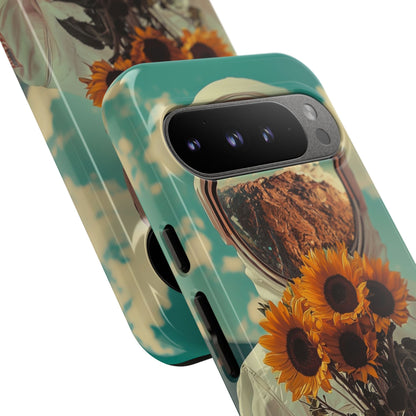 Sunflower Astronaut Google Pixel 9 Pro XL Case - Tough