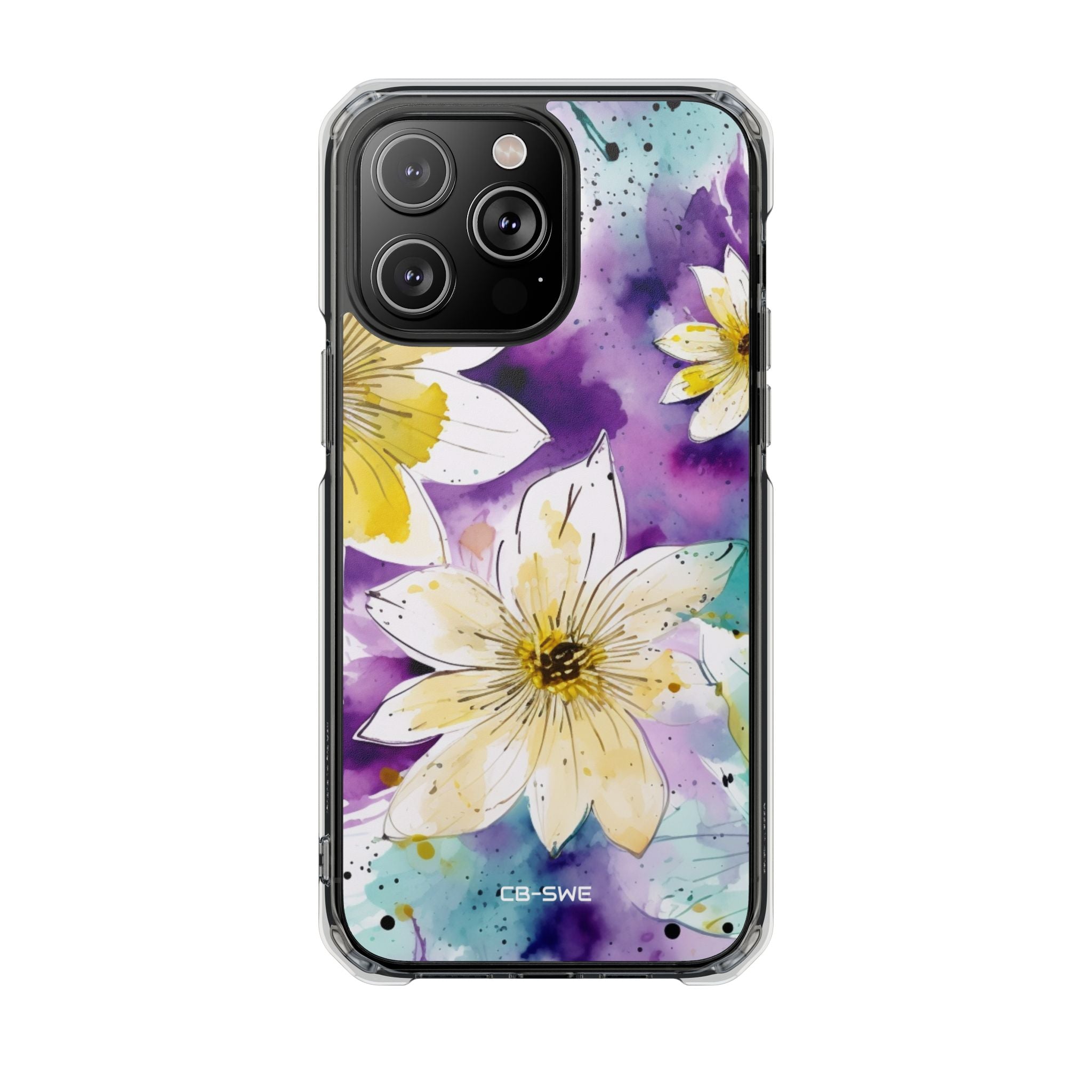 Vibrant Watercolor Flowers iPhone Case - Impact